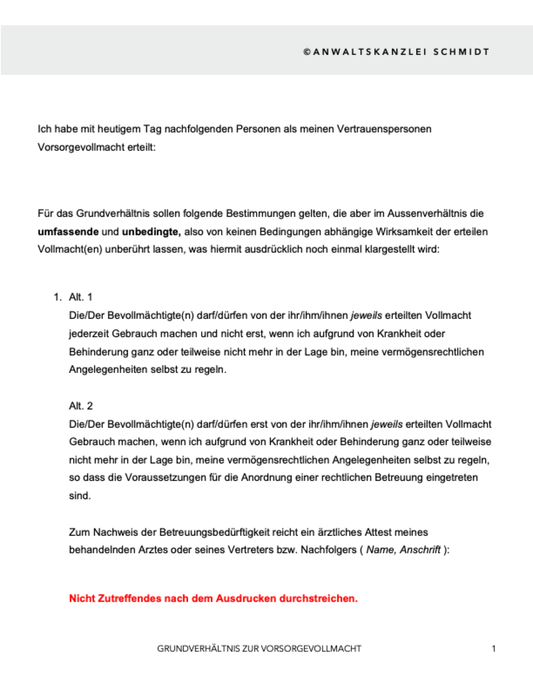 Dokumentenvorschau Grundverhältnis